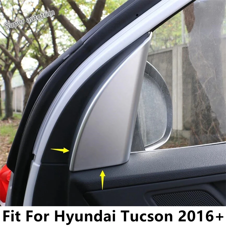 

Car Window Pillar A Post Triangle Frame Decoration Cover Trim Fit For Hyundai Tucson 2016 - 2020 ABS Matte Accessories Interior