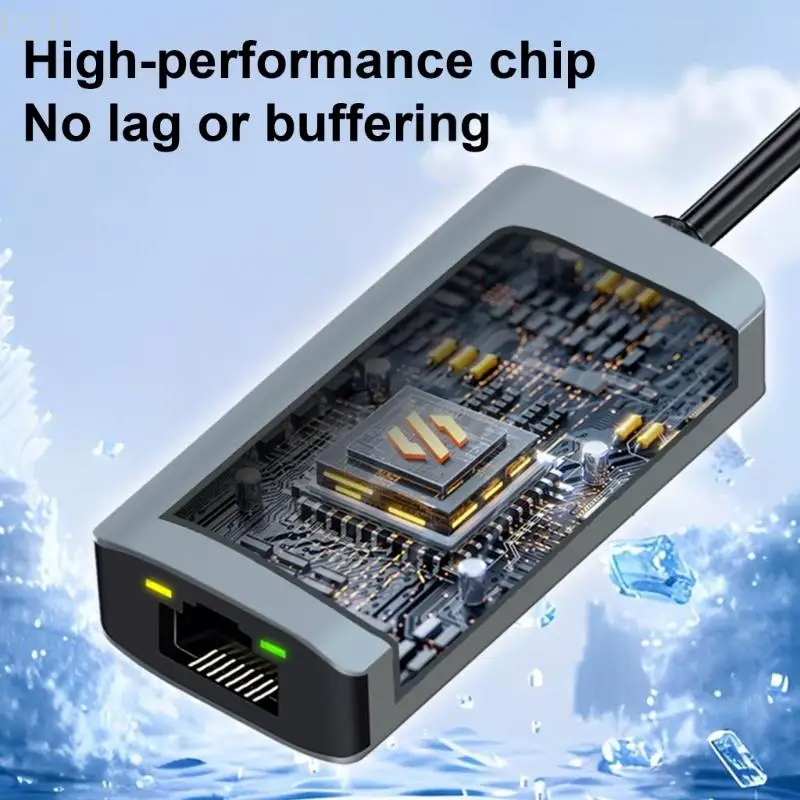 U2JE ขั้นสูง USB C เป็น RJ45 5GBPS Wireds Networking Card ย้อนหลังสำหรับการสนับสนุนระบบปฏิบัติการหลายรายการ