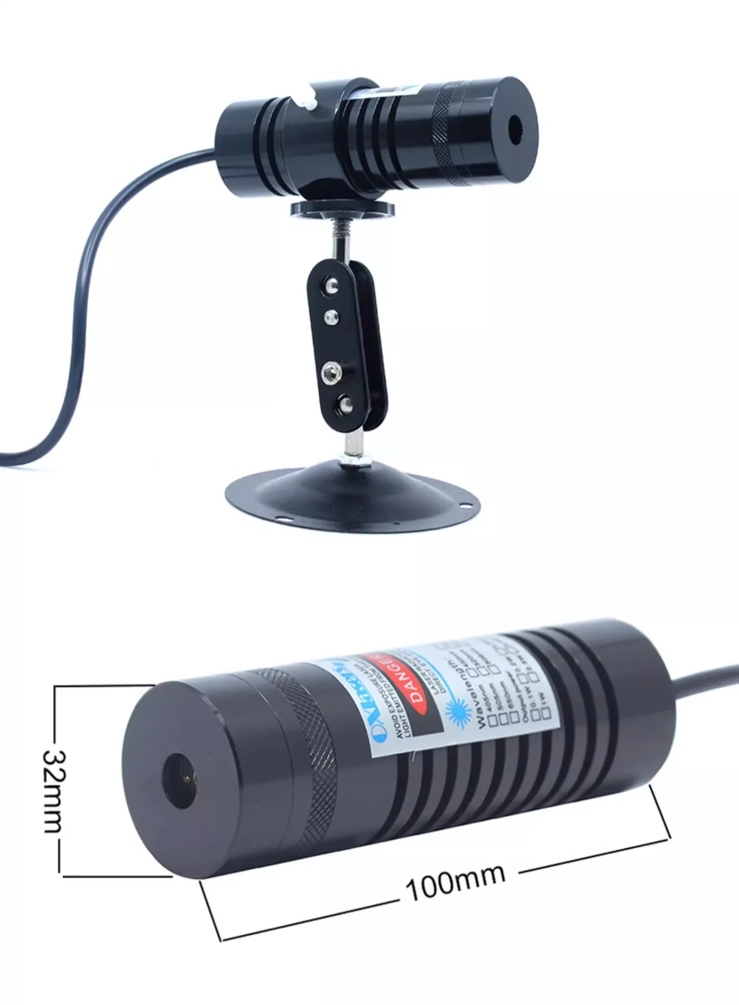 635nm 500mw Red Dot/Line/Cross Locator Laser Module 32x100m