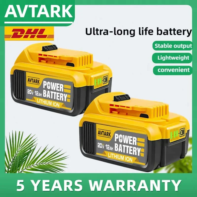 

100% Original For DeWalt 20V 9.0Ah MAX Battery Power Tool Replacement DCB184 DCB181 DCB182 DCB200 20V 12A 8A 6A 18Volt Battery