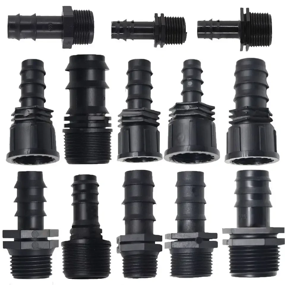 Durable Metal Garden Hose Barb Fitting for PE Tubing With External Thread Sizes 16 mm 20 mm 25 mm Compatible With 1 2 Inch 3 4 I