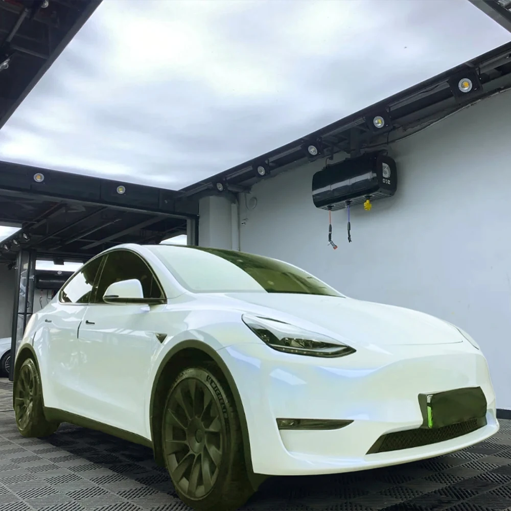 

Platinum White to Blue Car Sticker Wrap Film Color Change Vinyl Film PET Bubble Free Wrapping Decals PVC Car Sticker Accessories