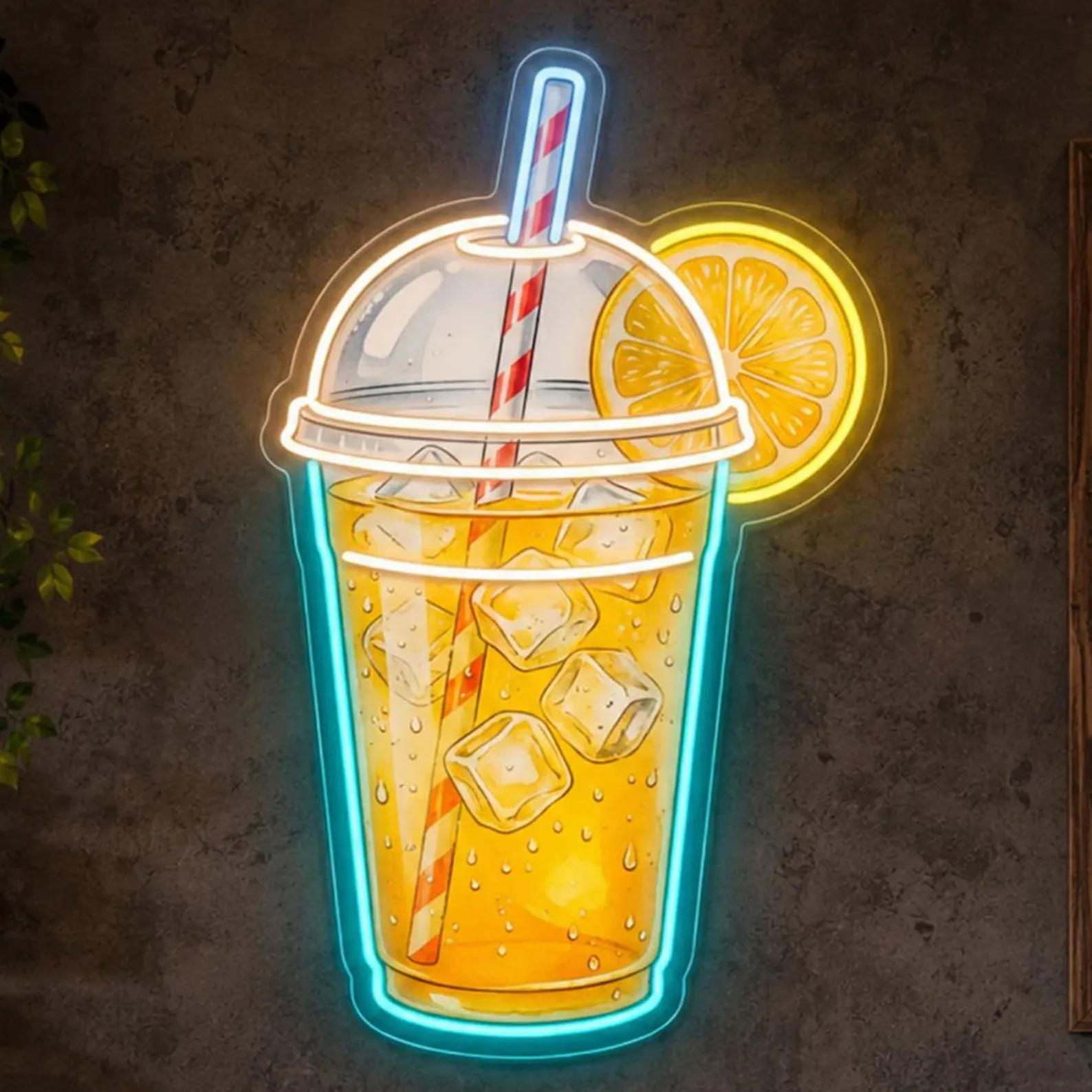 Refreshing Lemonade Neon Sign,Citrus Drink LED Neon For Cafe Decor,Lemonade Sign,Drink Art,Coffee Bar Decor,Business Neon Sign