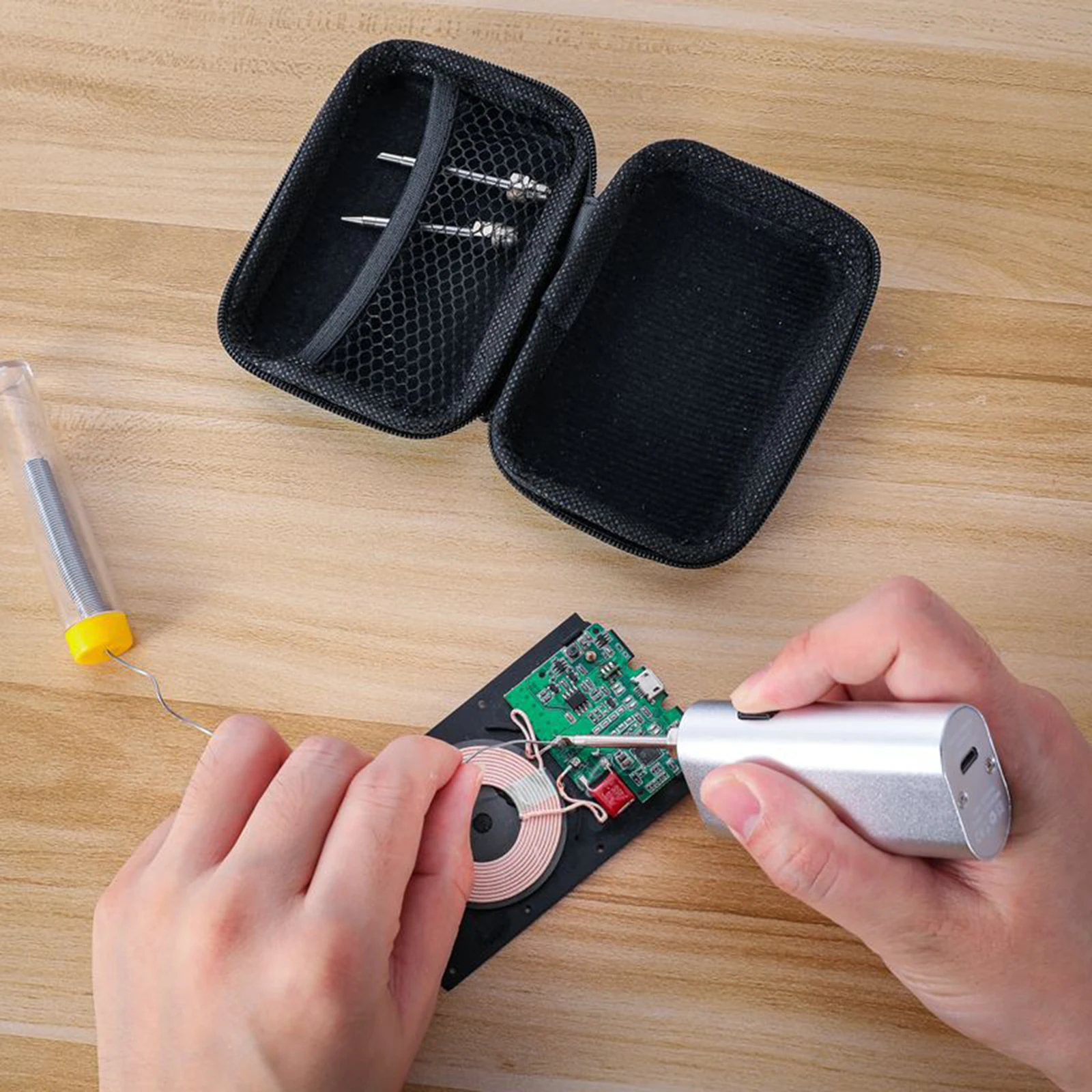 Portable Soldering Iron Kit Welding Tool Electric Soldering Iron Kit Soldering Iron Station Iron Kit for Electronics