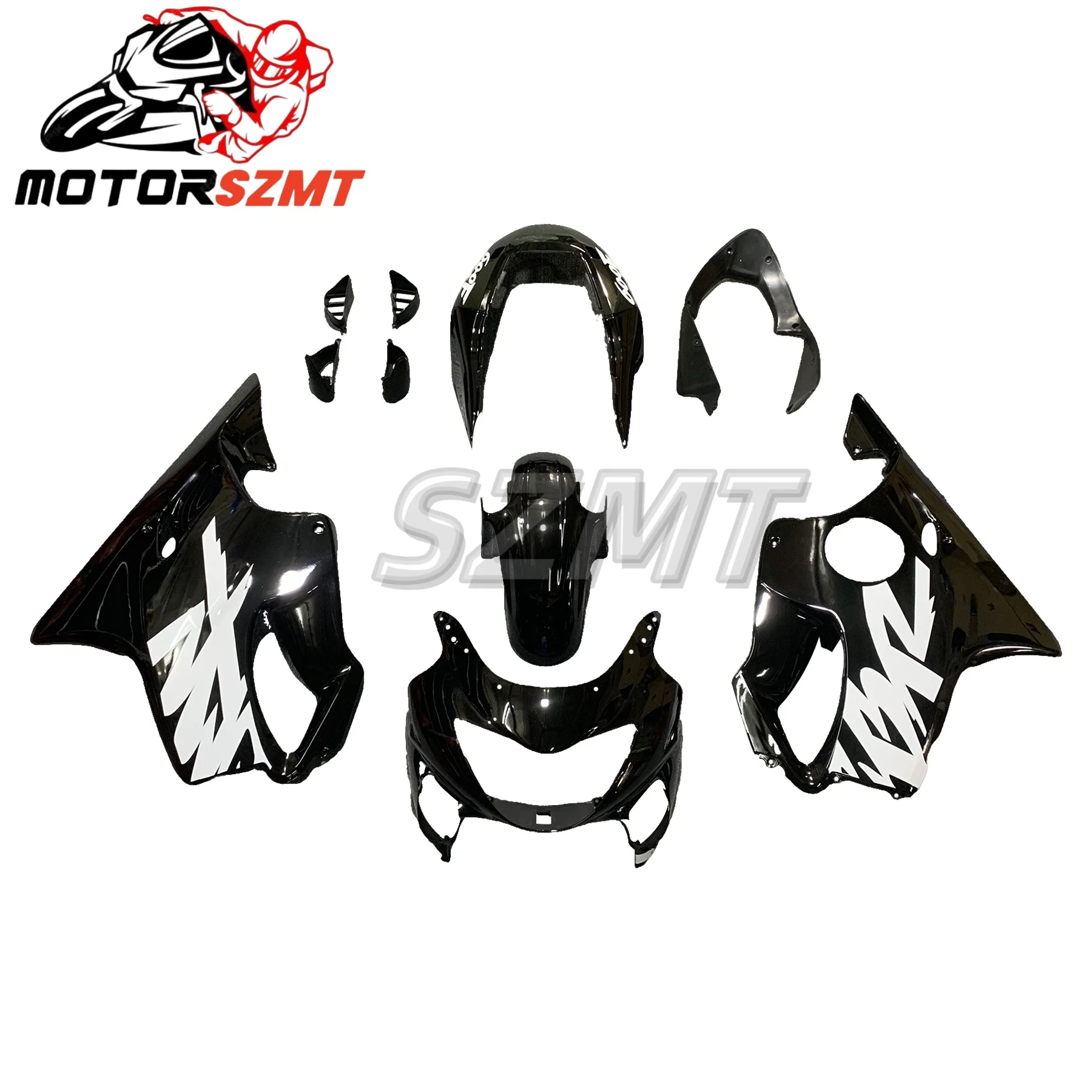 

Top-rated Motorcycle Fairings Kit for HONDA CBR600F4 1999 2000 CBR600 F4 99 00 Injection White BLACK Bodywork Set
