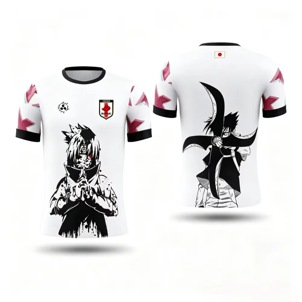 Japan Anime Naruto Itachi Uchiha 3D-Druck Unisex Fußballtrikot Schnelltrocknend Atmungsaktiv Kurzarm Anime Fußballshirt – Detail 7