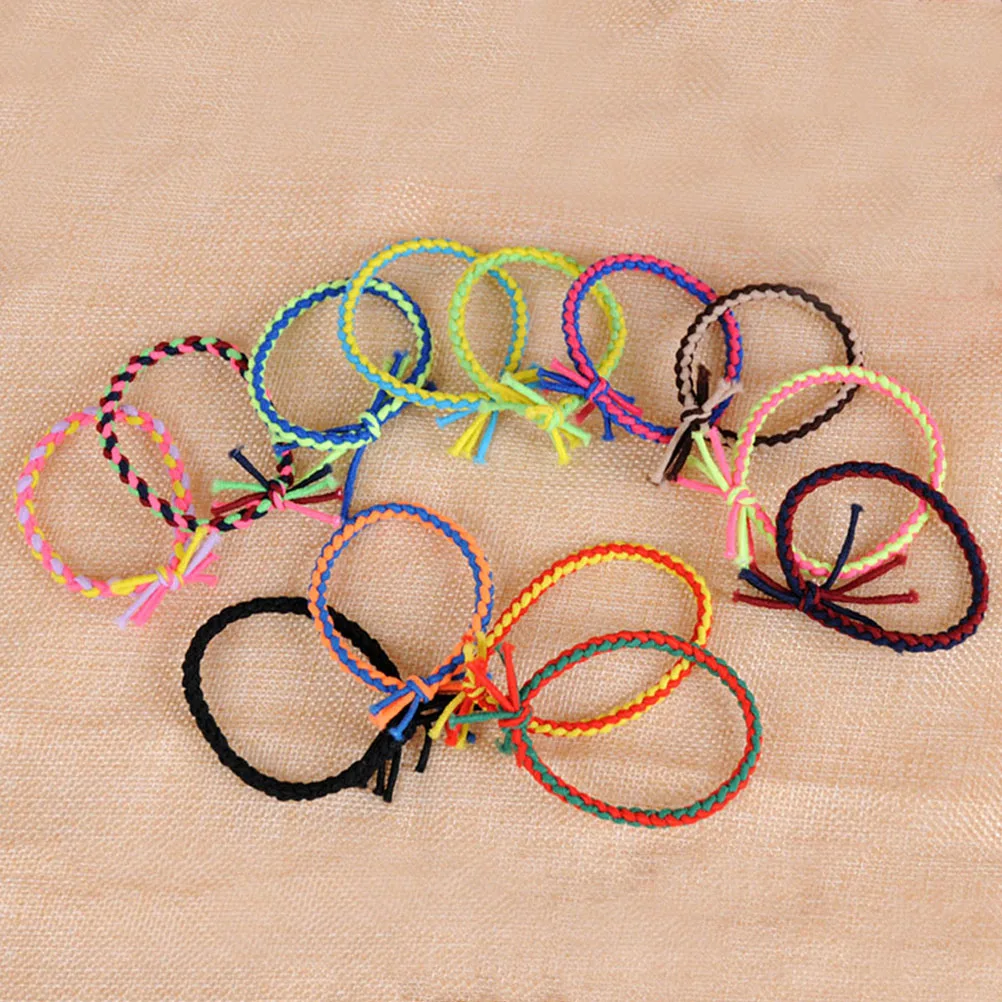 

20Pcs Vibrant Fluorescent Color Hair Ties for Women Fashion Elastic Stretch Rope Holders Eye Catching Daily Hair