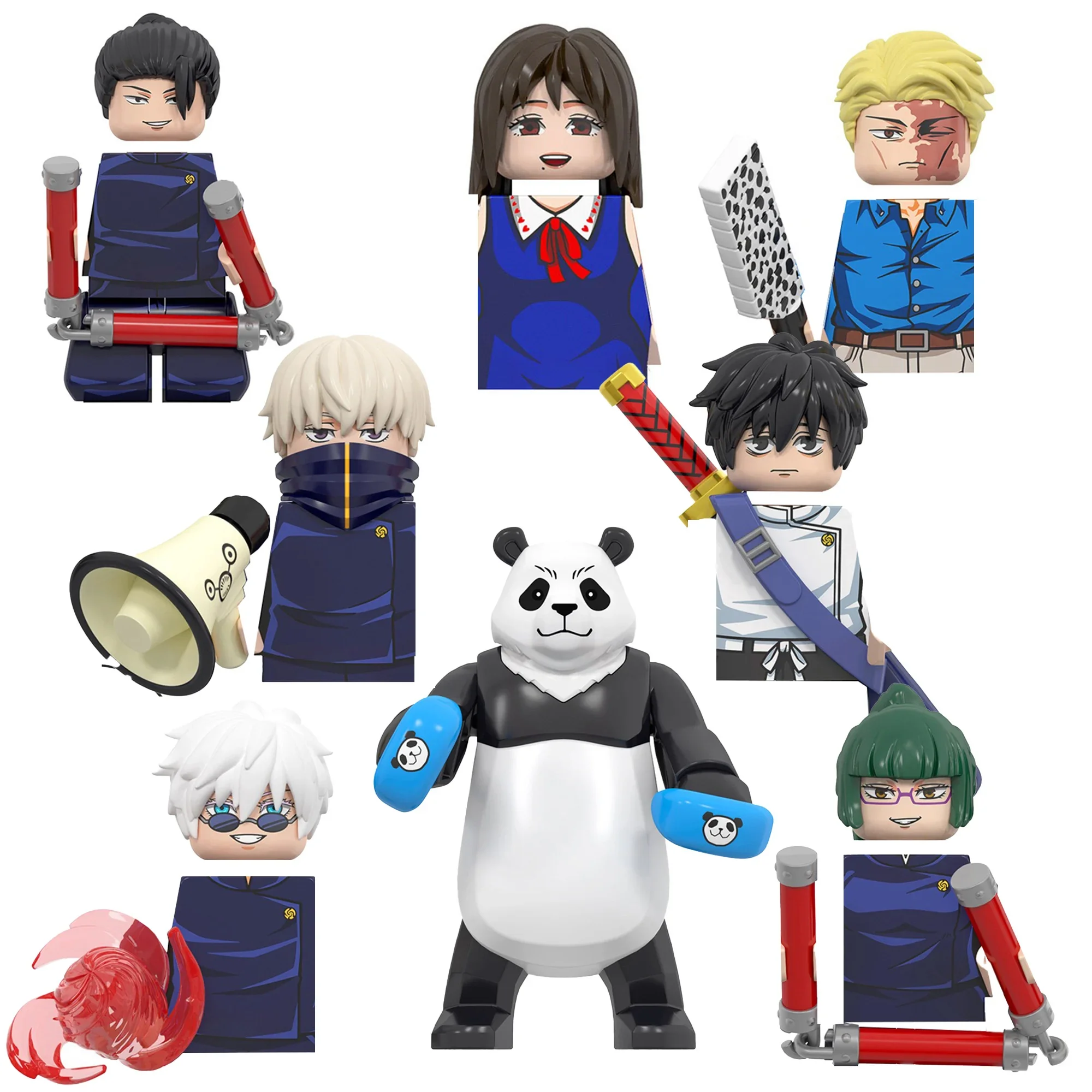 Anime JJK Building Blocks Gojo Satoru Ryomen Sukuna Itadori Yuji Mai Todo Action Figure Brick Toys WM6139 WM6140 WM6149 WM BLOCK