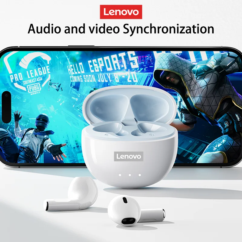 

New Lenovo LP2 Pro Wireless Bluetooth V5.4 Earphones Clear Bass Audio Lightweight Headphones Large Speaker Semi-in-ear Earbuds
