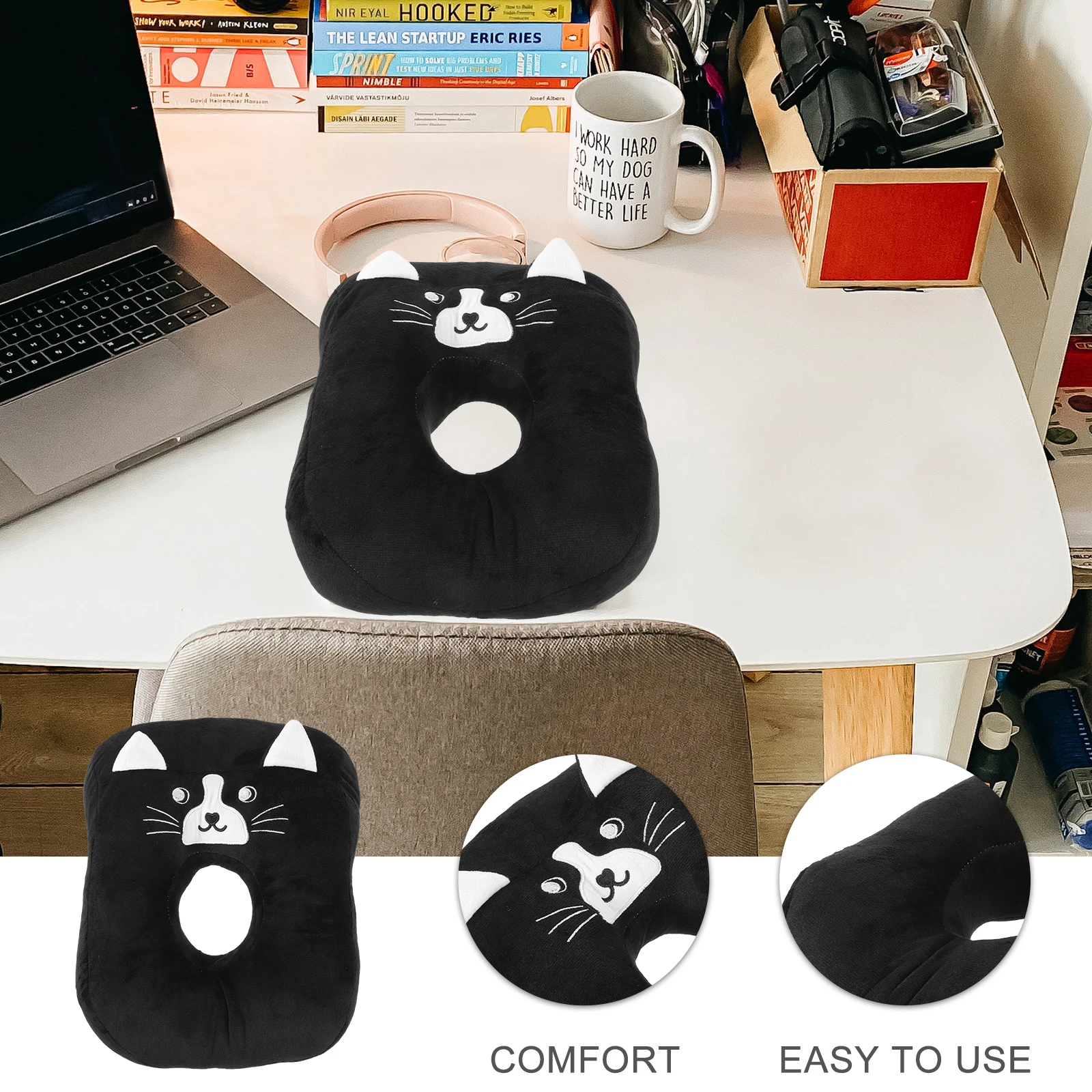 

Nap Pillow Ergonomic Face Down Desk Pillow for Office Napping Students Sleeping Cushion with Arm Hole Comfortable Support