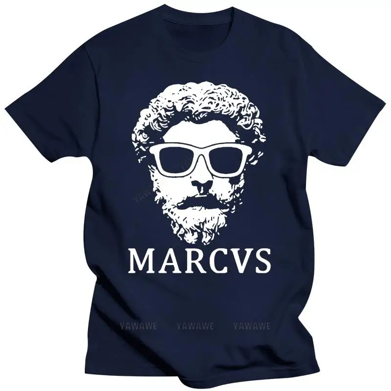 Tshirt men cotton tops Stoicism Philosopher King Marcus Aurelius Tshirt Stocism Marcus Marcus Aurelius Philoso Black men t shirt