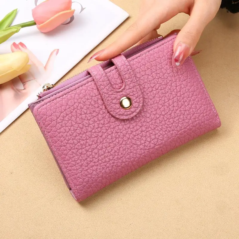 

Advanced Wallet for Women Simple and Versatile Multi-functional Leisure Practical Clip on Handbag Zero Wallet