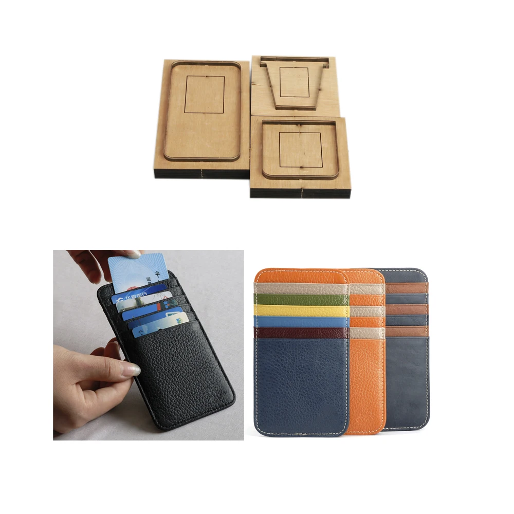 DIY leather craft multilayer vertical cardholder simple design cutting dies knife mold punch tool steel blade 7.8x14.5cm