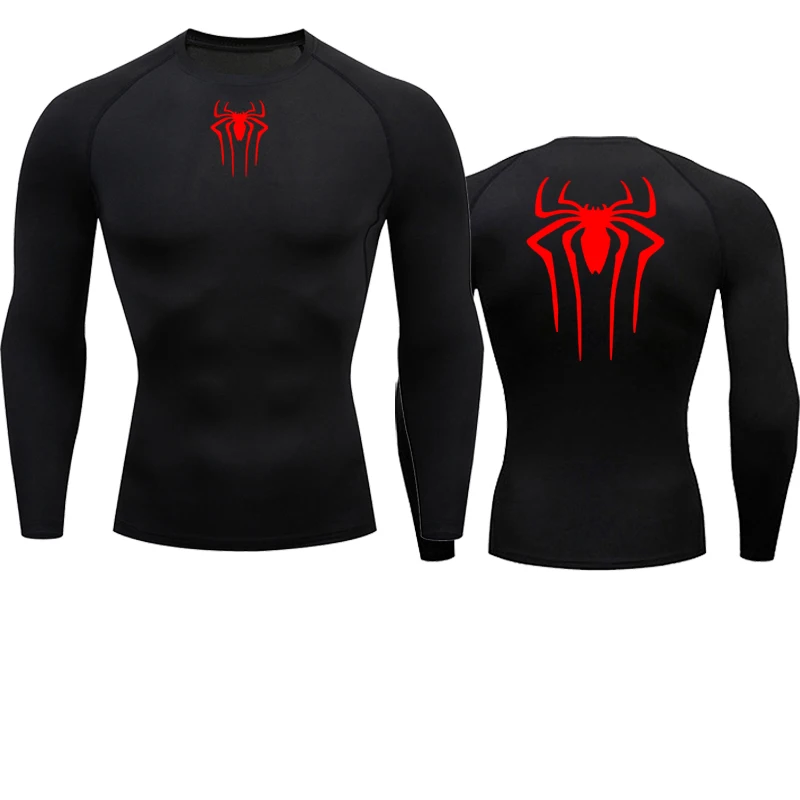 Sun Protection Sports Second Skin Running T-Shirt Men's Fitness Rashgarda MMA Long Sleeves Compression Shirt Workout Clothing image 3