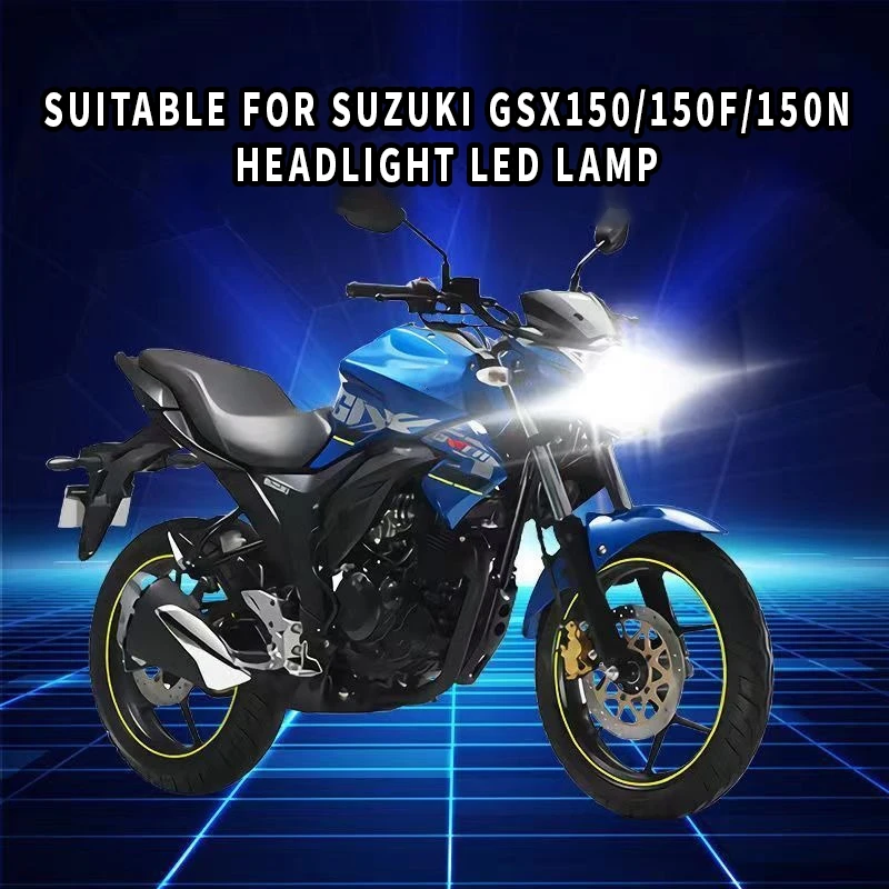 For Suzuki GSX150F GSX150N LED Headlight Bulb DRL Headlamp 2PCS 130W 6000K H1 H3 H4 H7 H11 9005 LED Bulb Motorcycle Accessories