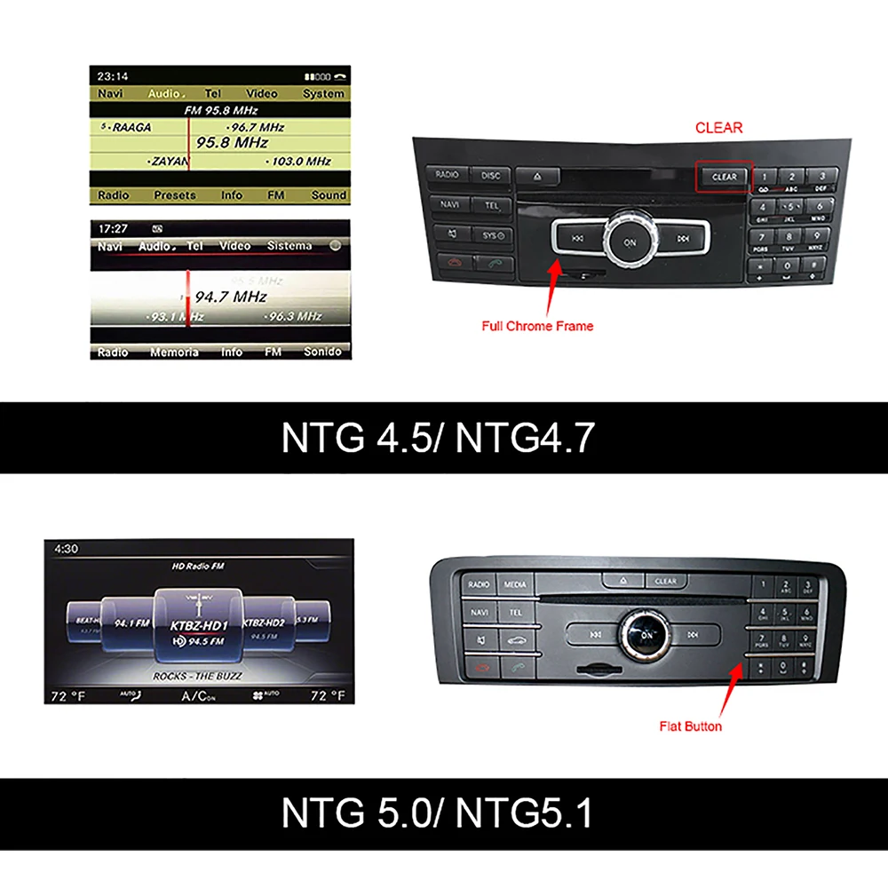 Wireless CarPlay Android Auto for Mercedes Benz C GLC S Class W205 W222 2015-2018 Mirror Link AirPlay Rear Camera Function