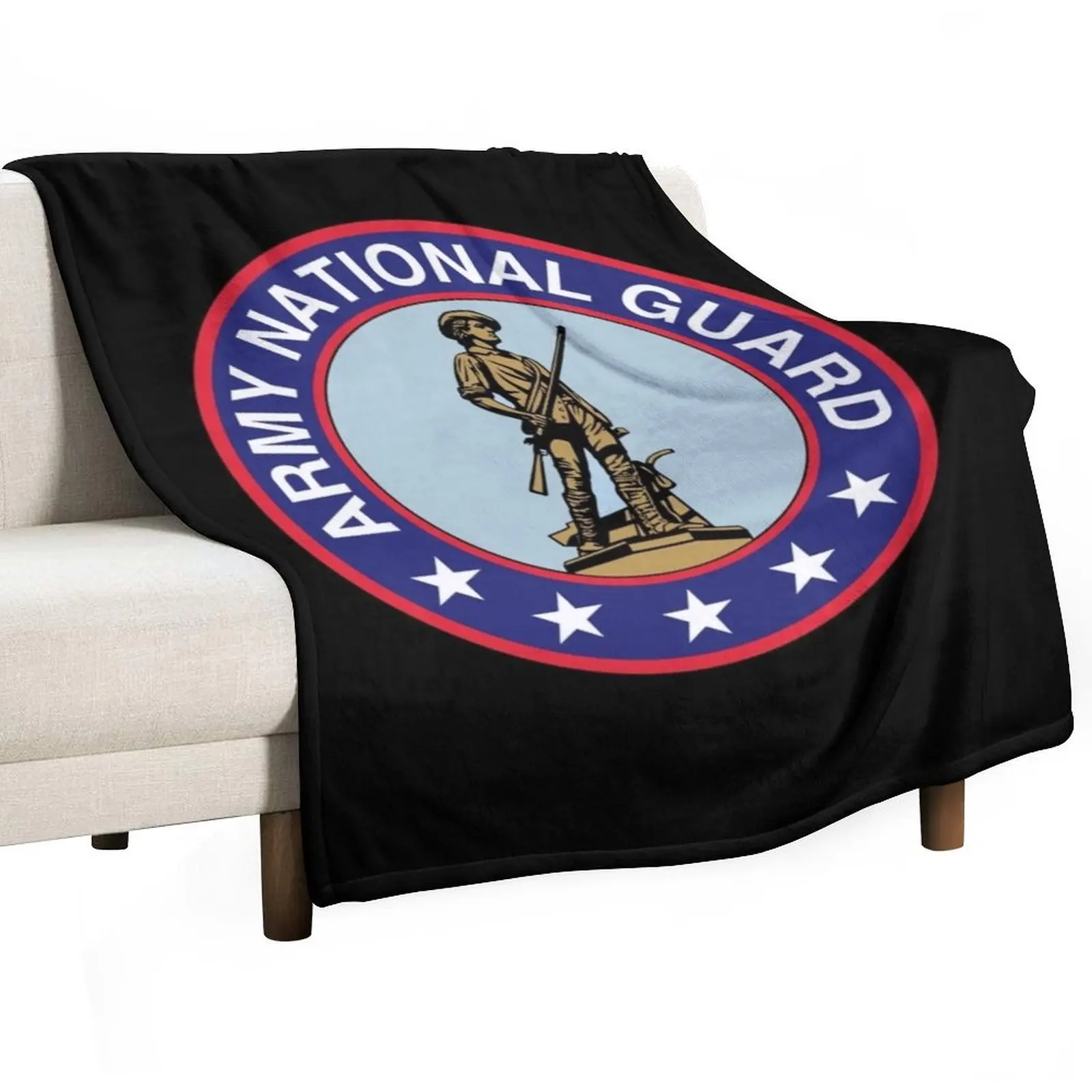 

Army National Guard seal Throw Blanket Soft Bedroom Blanket for Night Sleeping