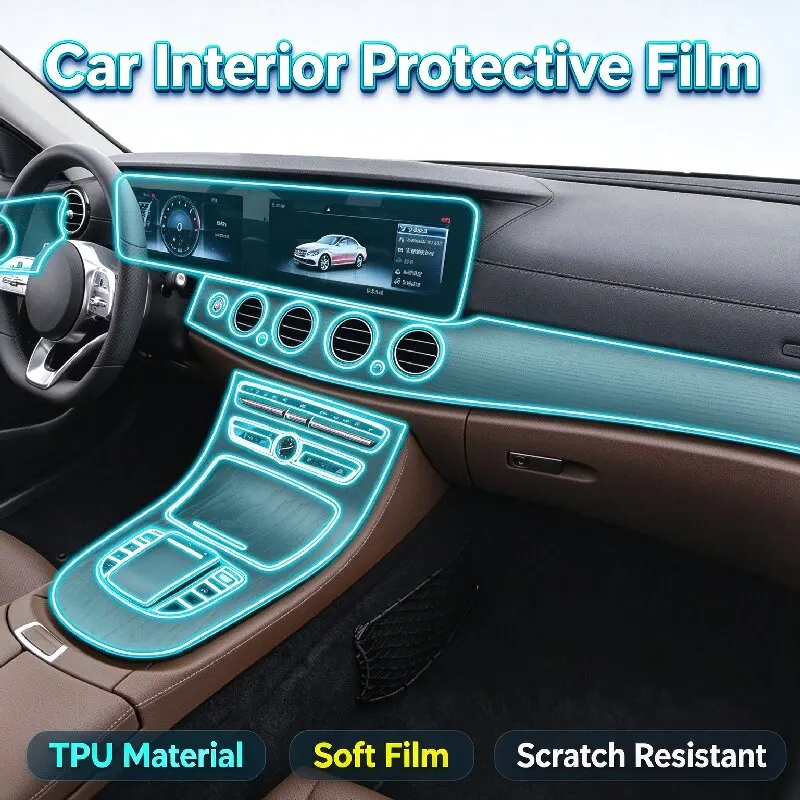 For 2020 Model Mercedes GLE350 Full Set of Interior TPU Protective Film