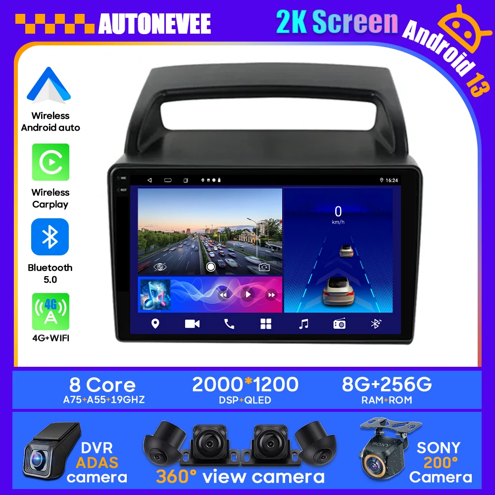 Android 13 Car For Kia Carnival VQ 2006 2007 2008 2009 2010 2011 2012 2014 Radio Stereo Multimedia Player Unit Navigation 5G GPS