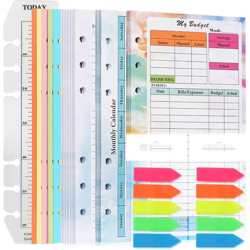 

Сменные блоки для тетрадей А6, внутренние листы для ежедневников, недельных и ежемесячных планеров, канцелярские товары