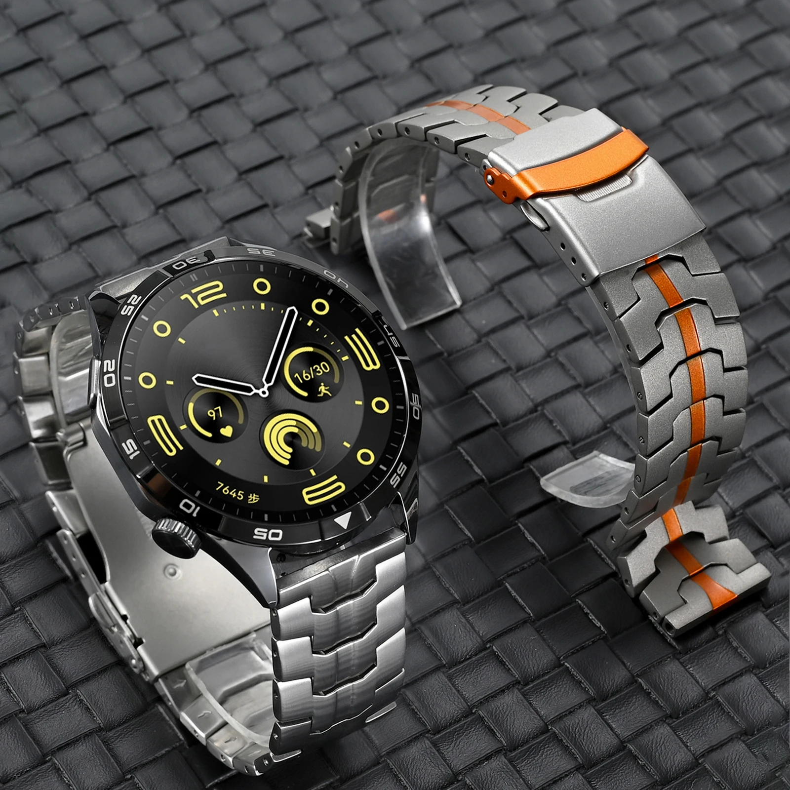 22mm Universal Luxury Pure Titanium Strap for Huawei GT4 Strap Men's Strap for Samsung Galaxy Watch 46mm Watch 3 45mm Strap