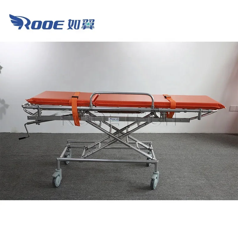 EA-4BMRI Height Adjustable Hospital Machine Non-magnetic Trolley MRI Compatible Stretcher