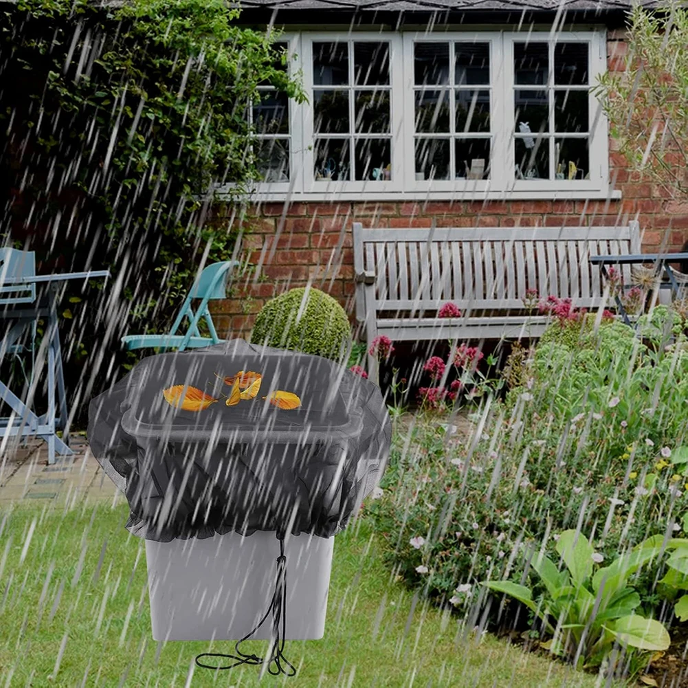 4pcs 95CM Outdoor Mesh Cover Netting For Rain Barrels Water Collection Buckets Cover Water Tank Protection Garden Supplies