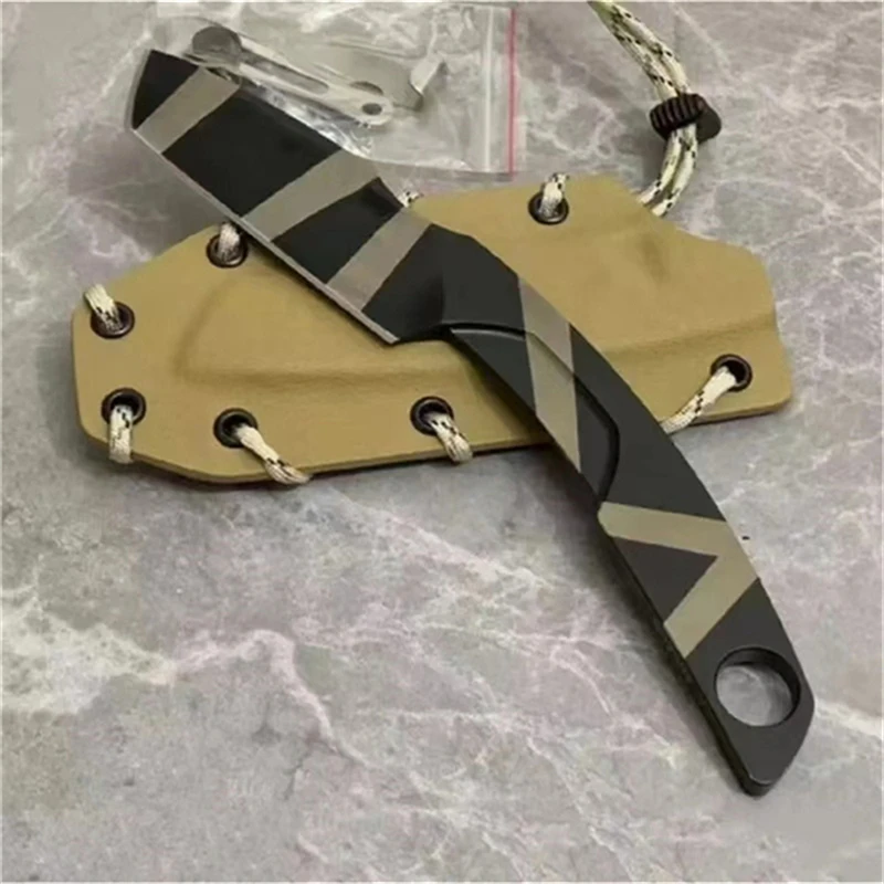 Outdoor camping straight knife extreme force NK3 desert camouflage carry-on straight knife