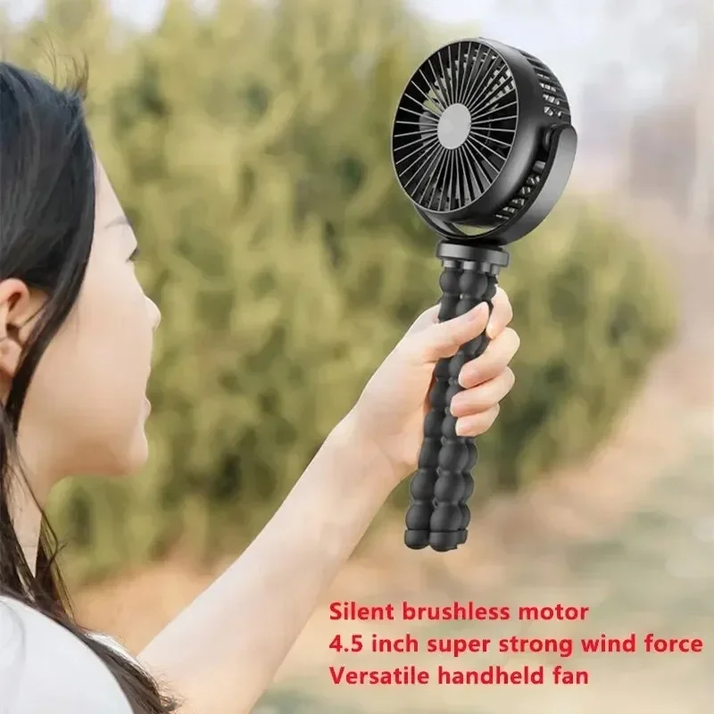 ใหม่ 5200 mAh multi-function รถเข็นเด็กพัดลมขนาดเล็กแบบพกพา USB ชาร์จพัดลมขนาดเล็กที่นั่งโทรศัพท์มือถือกลางแจ้งมือถือพัดลม Octopus