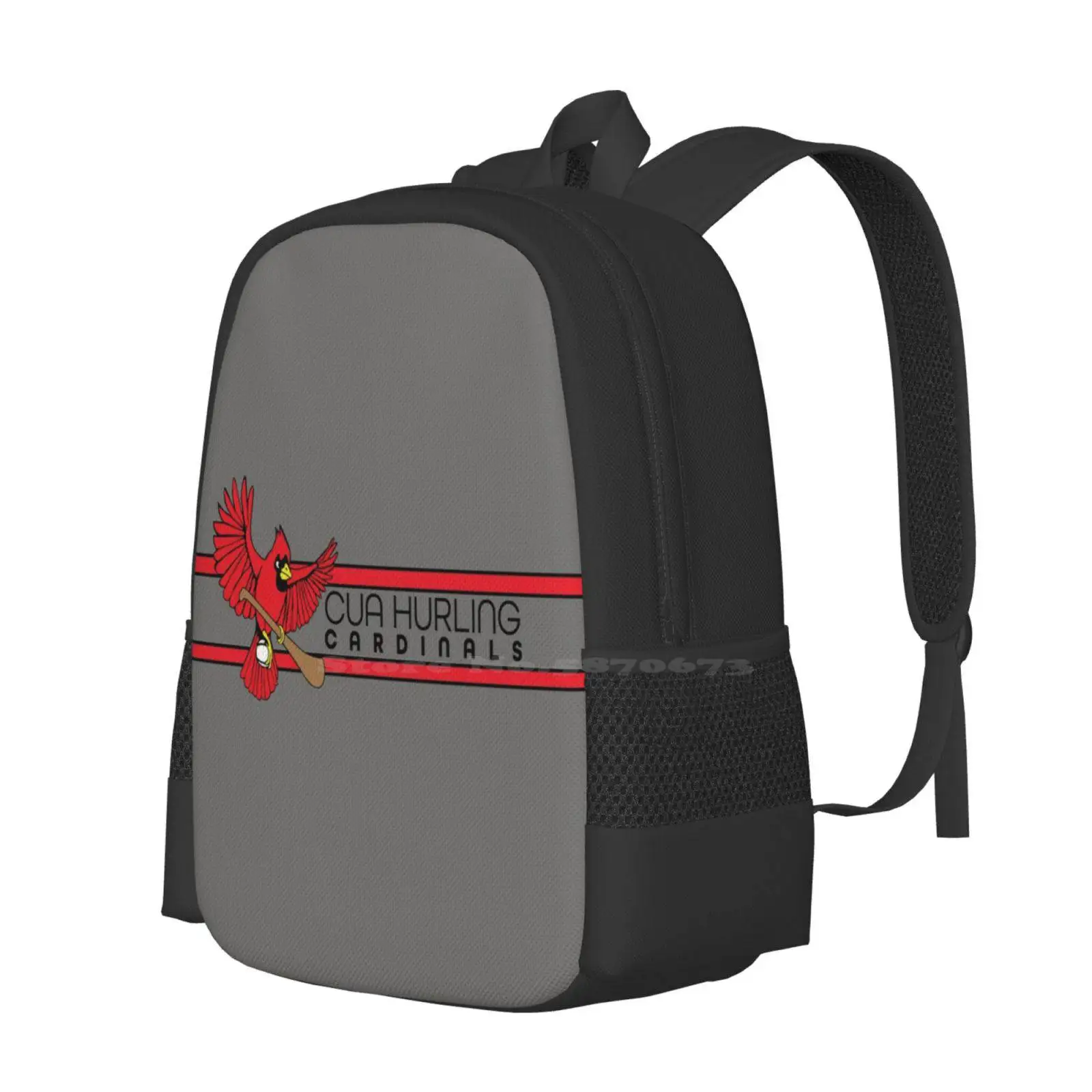 Cua Hurling Club Cardinal With Stripes ( Black Font ) Hot Sale Backpack Fashion Bags Hurling Ncgaa Cua Catholic University