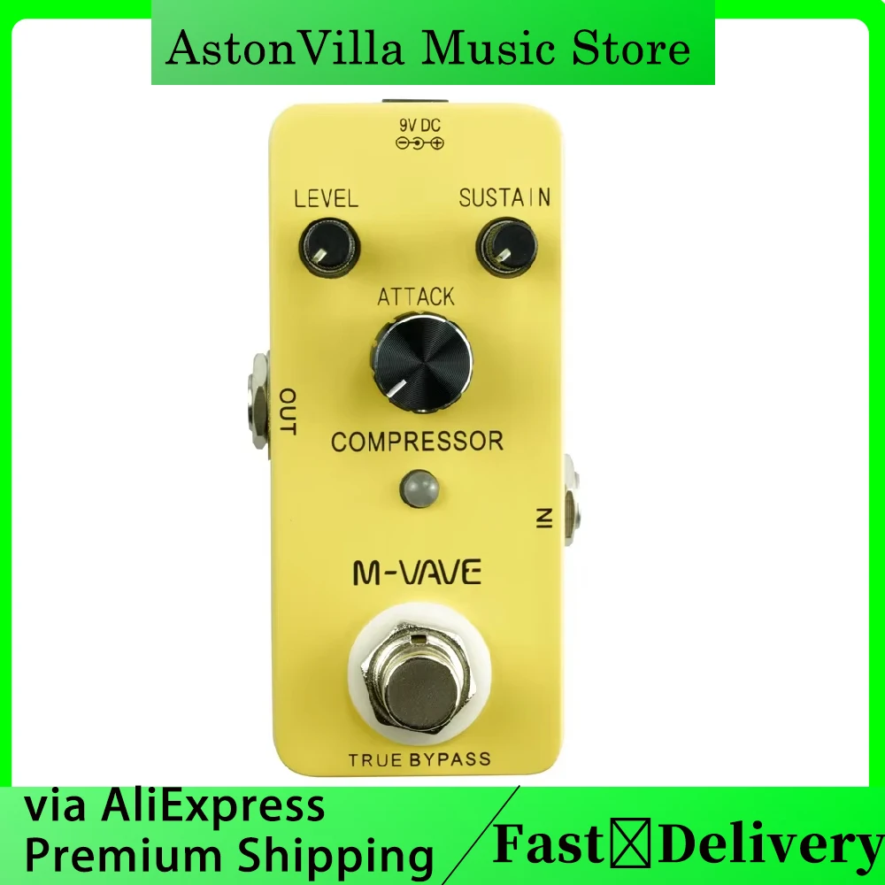 

Педаль для гитары M-vave COMPRESSOR | Классическая малошумная компрессия | Корпус из цинкового сплава с настоящим обходом | Усилитель сустейна для студии и сцены ⚡