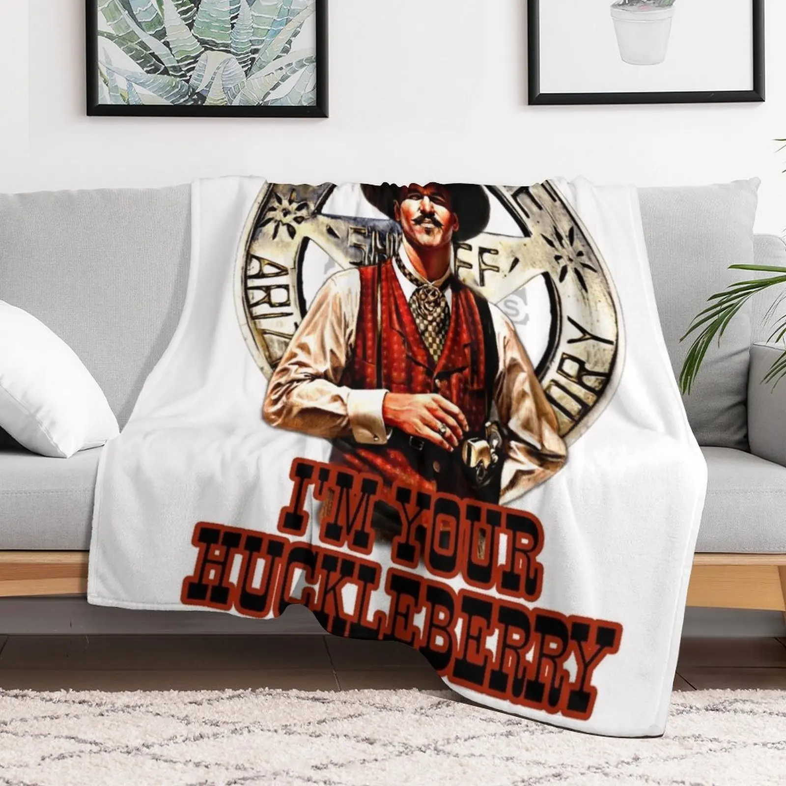 

Doc Holliday Tombstone Throw Blanket Warm Baby Flannel Fabric Blankets
