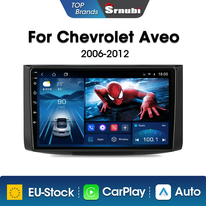 Srnubi Android 12 autoradio per Chevrolet Aveo T250 2006 - 2012 Nexia1 2020 - 2022 lettore