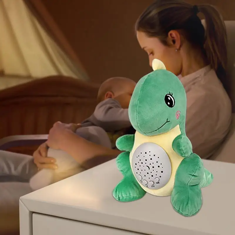 Soothing Plush Toy Music Sleep Companion Doll With Soothing Projector Animal Shaped Toy With 3-Gear Brightness Colorful