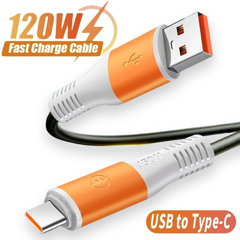 120W Super Fast Charging USB Type C Data Cable for Laptop Samsung Xiaomi Huawei Universal Mobile Phone Charger USB C Wire Cords