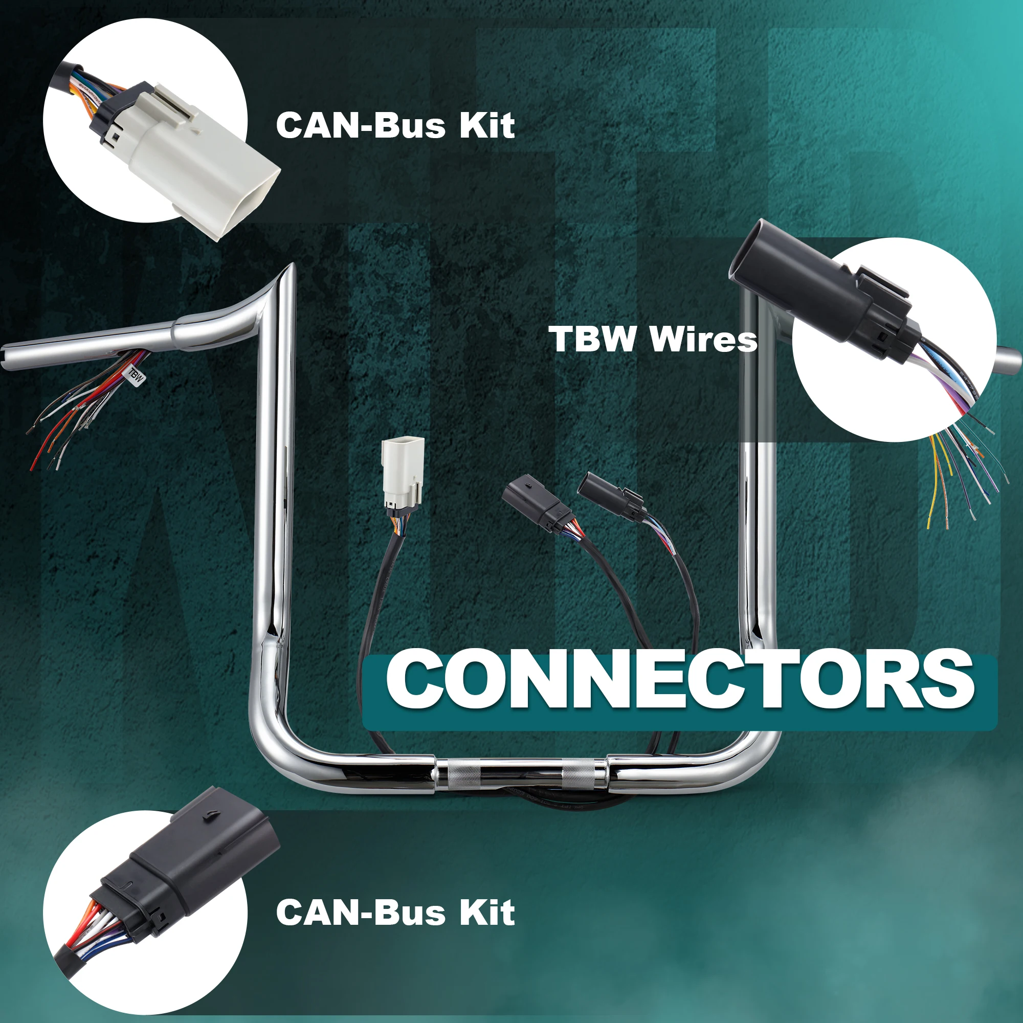 مقود Meathook بسلك مسبق للارتفاع مقاس 10/12/14 بوصة لدراجة Harley 2008-2013 Street Glide Electra Glide Ultra Limited Classic #6