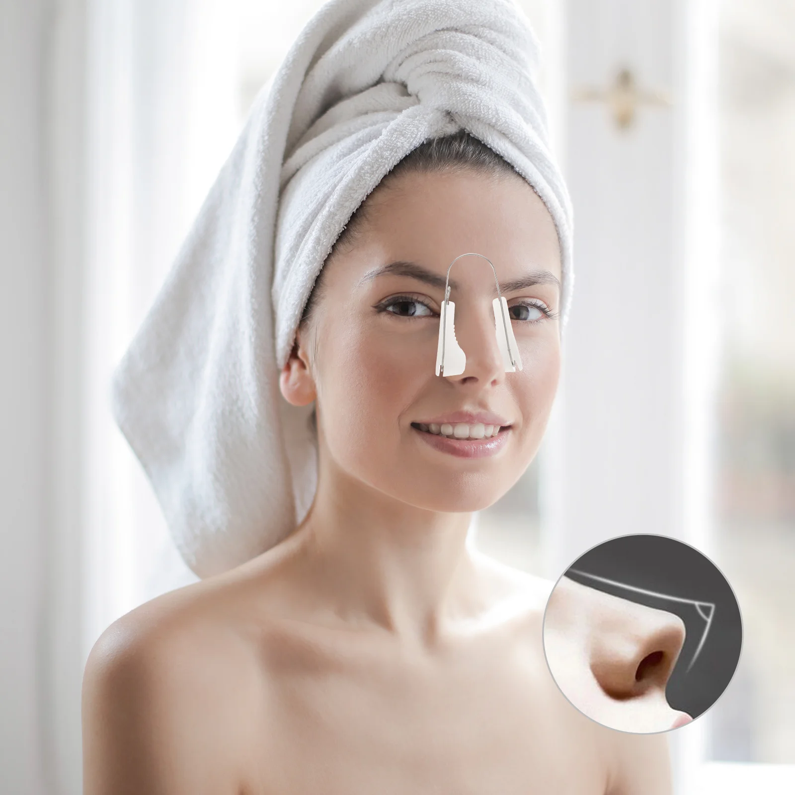 2 pçs clipe corretor de silicone leve para ponte nariz levantamento rosto ferramenta beleza nariz shaper dispositivo nasal