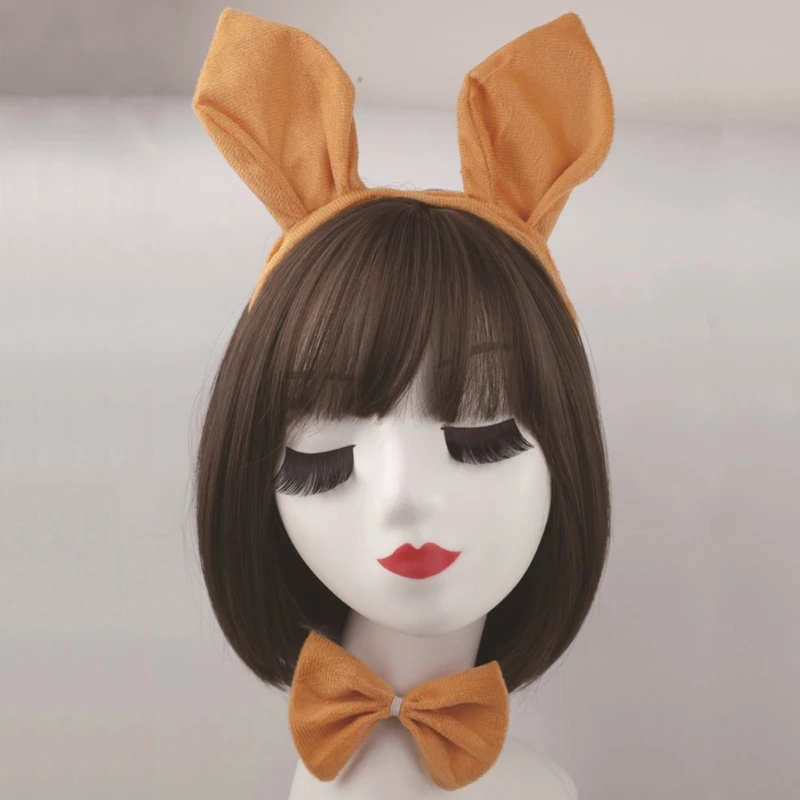 Kängurus Kostüm Set Kängurus Ohr Stirnbänder Schwanz Schnauze Handschuh Tier Cosplays Kostüm für Halloween Weihnachtsfeier