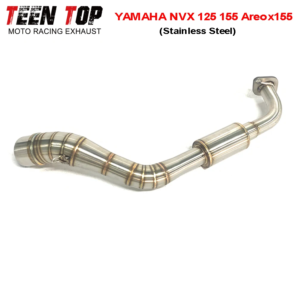 Motorcycle Escape Exhaust Front Pipe For YAMAHA NVX 125 155 Areox155 NMAX Exhaust Elbow Header Connect Tube Nvx 125 2016-2018