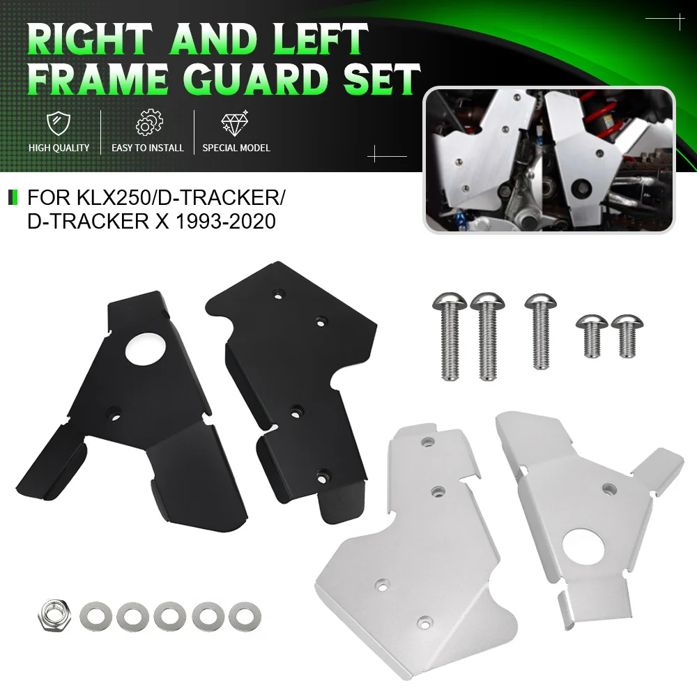 

For Kawasaki KLX250/D-TRACKER/D-TRACKER X 1993-2020 Motorcycle Left Right Side Cover Protector Guard Fairing Body Frame Cap Set