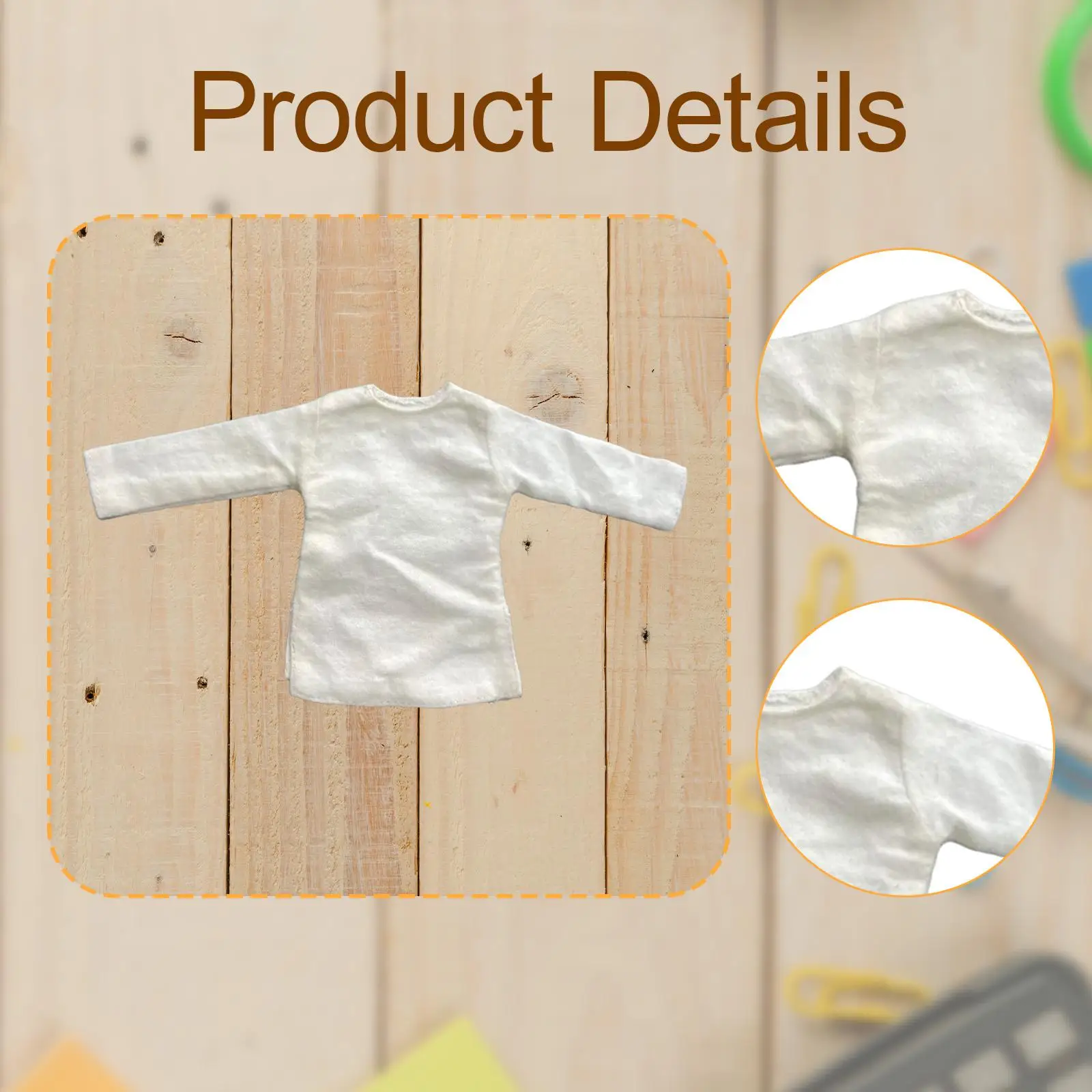 1 6 Scale Female Action Figure Doll Clothes White Long Sleeve Shirt Miniature Fashion Top for Dolls Accessories and Collectors