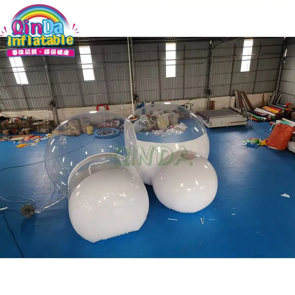 Outdoor Clear Hotel Gebruik Opblaasbare Iglo Bubble Tent, Koepeltent voor kamperen