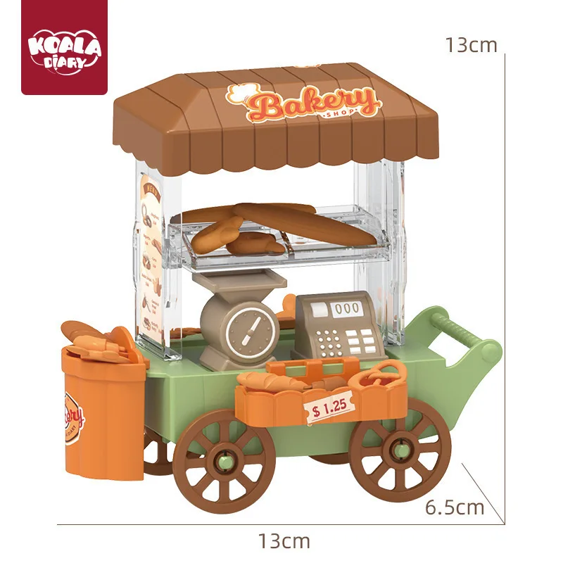 Koala Dagboek Kinderen Speelhuis Speelgoed Simulatie IJsautomauto Miniatuur Miniatuur Scène Poppenhuisaccessoires met verlichting