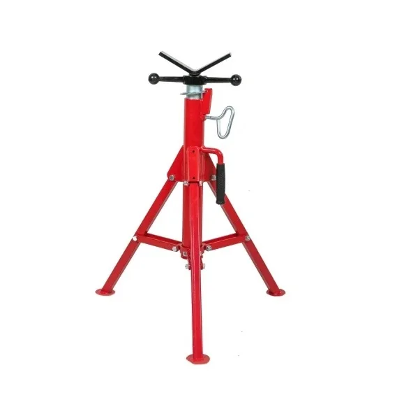 1107 Hot Sale Pipe Jack Stand for Max Pipe Size 12 Inches with V Head Adjustable Height 71-131cm
