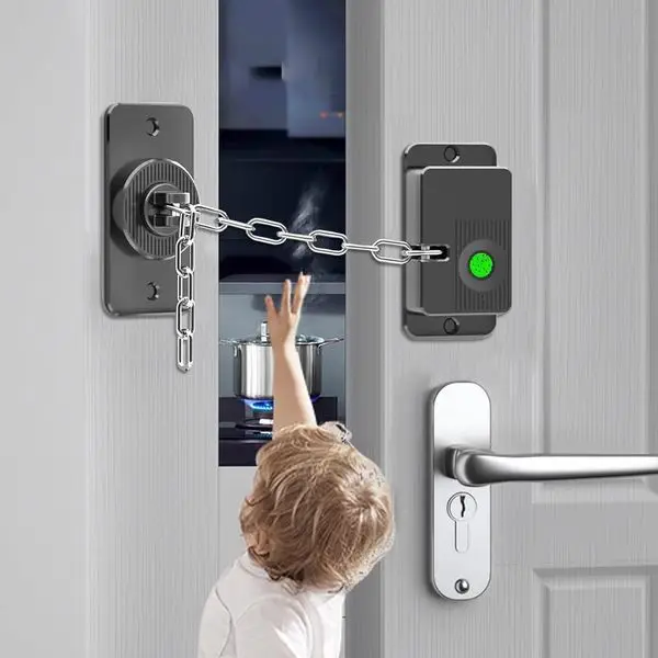 Fingerprint Child Proof Door Lock, Refrigerator Lock with Fingerprint & Door Locks for Kids safety