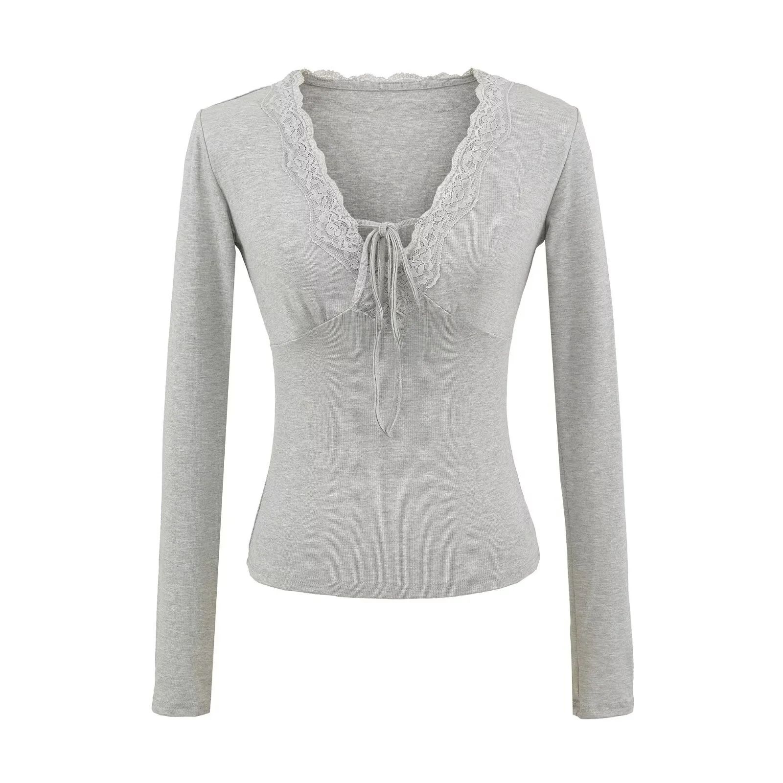 Seksowna koronkowa bluzka z dekoltem w serek, dopasowany krój, modelująca talię, idealna jako bielizna lub top pod spódnicę.