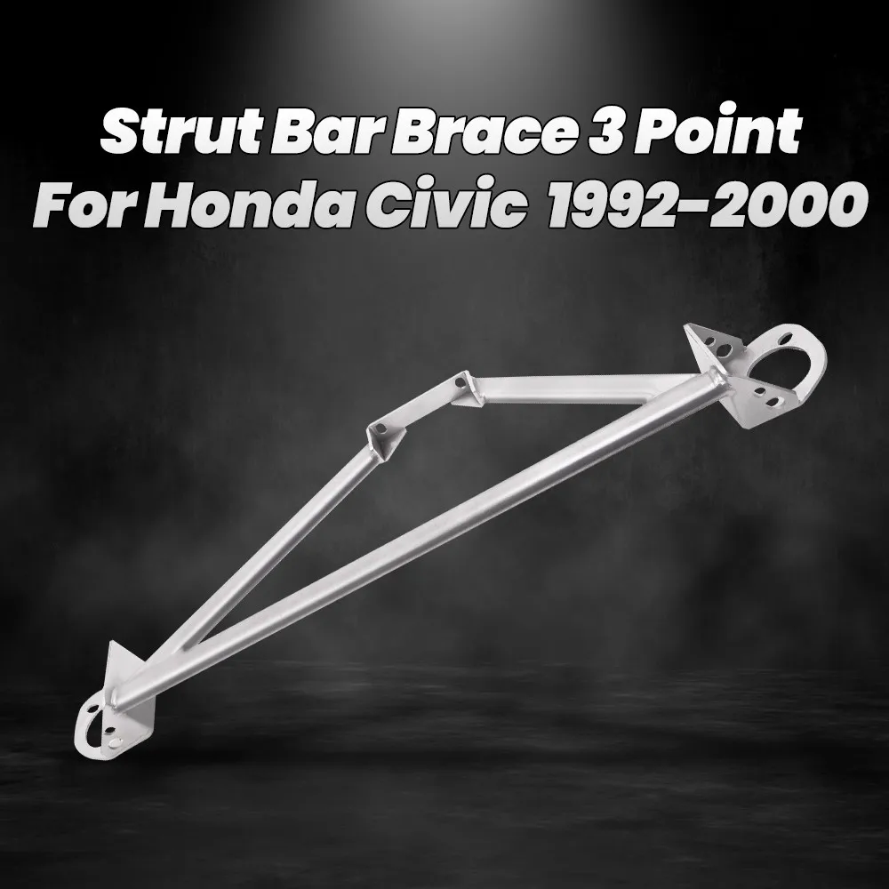 3 Point Front Upper Strut Tower Bar Brace for Honda Civic For Acura Integra