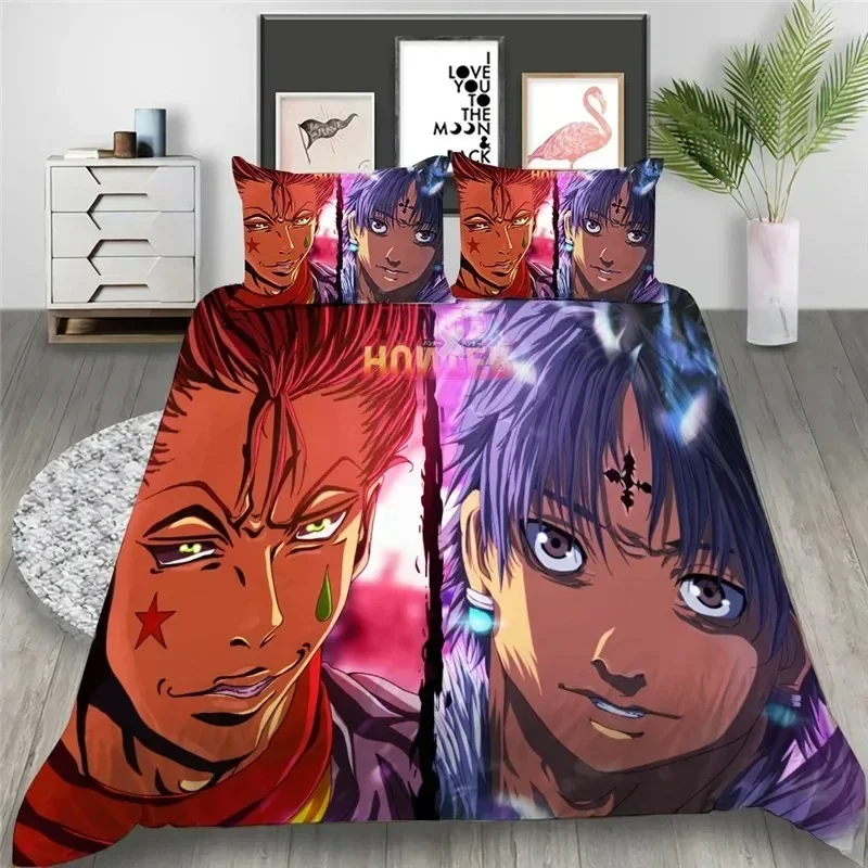 

Anime HUNTER HUNTER 3D NEW Duvet Cover Pillowcase Bedding Set Adult Boy Girl Bedroom Decoration Children Single Double Large
