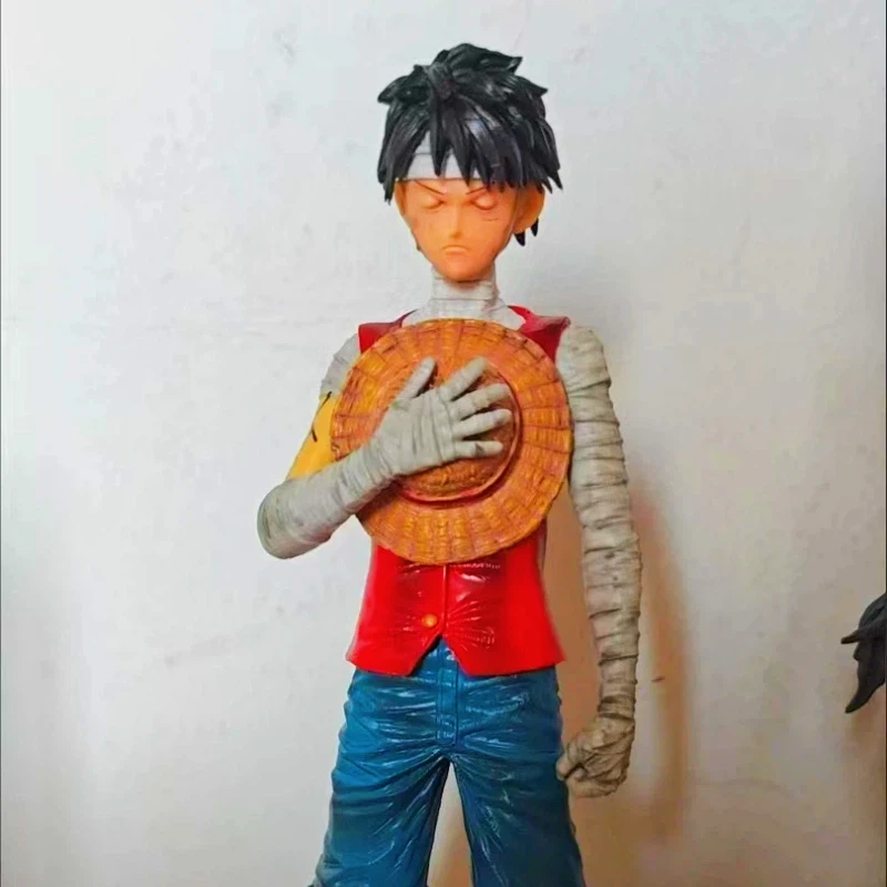 ワンピース-gk-麦わら海賊団-3d2y-悼念包帯ルフィアニメ像シーンモデルグッズフィギュア玩具デスクトップ装飾ギフト