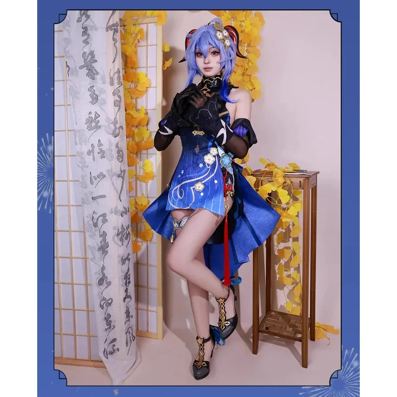 

2024 Ganyu Outfit Костюм Genshin Impact Косплей Twilight Blossom Gan Yu Полный комплект униформы Хэллоуин Ролевые игры Dressv; 2,r'6;t.